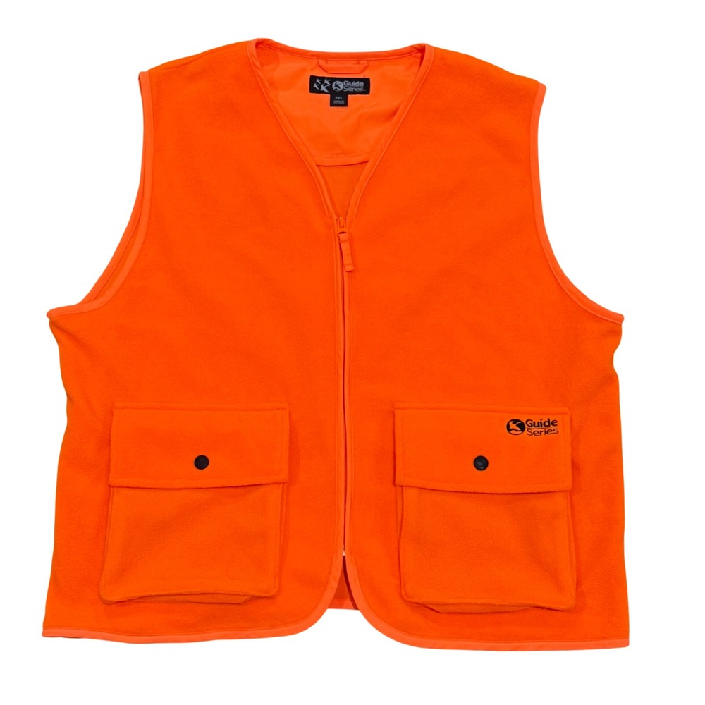 Guide Series Men's Orange Fleece‎ Vest Size 2XL Safety Hunting Outdoor
